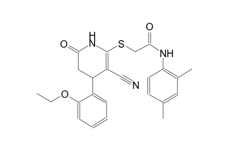 2-[(5-cyano-2-keto-4-o-phenetyl-3,4-dihydro-1H-pyridin-6-yl)thio]-N-(2,4-dimethylphenyl)acetamide