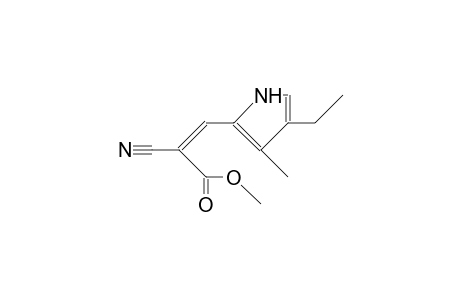 Methyl-E-3-(3-ethyl-4-methyl-pyrrol-5-yl)-2-cyanopropenoate