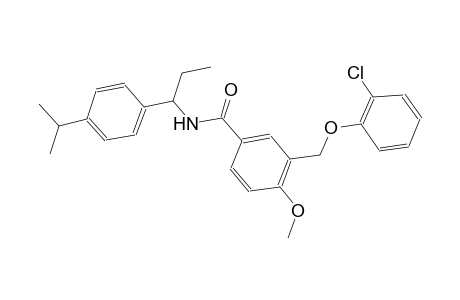 3-[(2-chlorophenoxy)methyl]-N-[1-(4-isopropylphenyl)propyl]-4-methoxybenzamide
