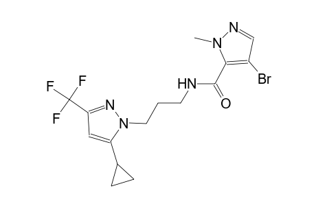 4-bromo-N-{3-[5-cyclopropyl-3-(trifluoromethyl)-1H-pyrazol-1-yl]propyl}-1-methyl-1H-pyrazole-5-carboxamide