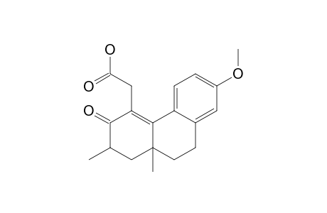 7-METHOXY-2-XI,10A-DIMETHYL-3-OXO-1,2,3,9,10,10A-HEXAHYDROPHENANTHRENE-4-ACETIC-ACID