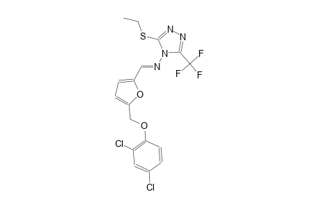 N-((E)-{5-[(2,4-dichlorophenoxy)methyl]-2-furyl}methylidene)-3-(ethylsulfanyl)-5-(trifluoromethyl)-4H-1,2,4-triazol-4-amine
