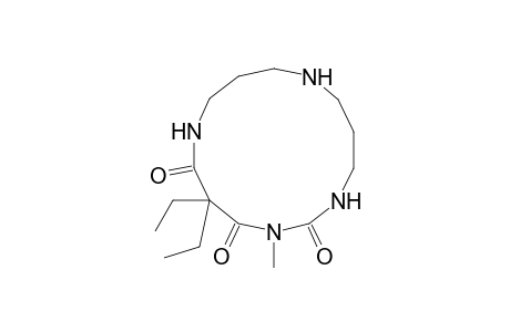 1,3,7,11-Tetraazacyclotetradecane-2,4,6-trione, 5,5-diethyl-3-methyl-