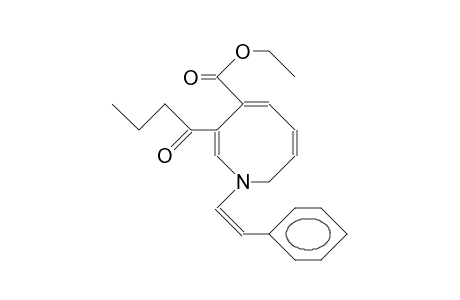 1-Styryl-3-butanoyl-4-carbethoxy-1,8-dihydro-azocine