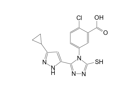benzoic acid, 2-chloro-5-[3-(3-cyclopropyl-1H-pyrazol-5-yl)-5-mercapto-4H-1,2,4-triazol-4-yl]-