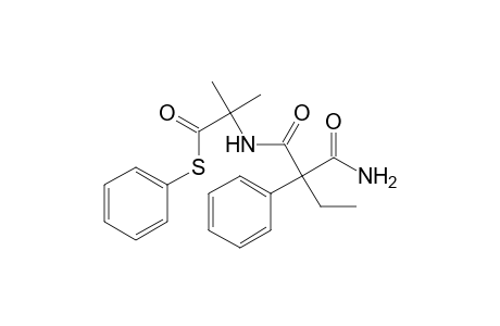 Propanethioic acid, 2-[[2-(aminocarbonyl)-1-oxo-2-phenylbutyl]amino]-2-methyl-, S-phenyl ester