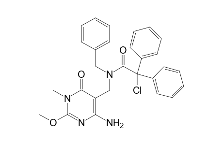 N-[(4-Amino-2-methoxy-1-methyl-6-oxo-1,6-dihydropyrimidin-5-yl)methyl]-N-benzyl-2-chloro-2,2-diphenylacetamide