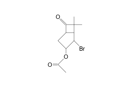 (.+-.)-3-endo-Acetoxy-2-exo-bromo-7,7-dimethyl-bicyclo(3.2.0)heptan-6-one