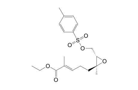 (E)-2-methyl-5-[(2S,3S)-2-methyl-3-(tosyloxymethyl)oxiran-2-yl]pent-2-enoic acid ethyl ester