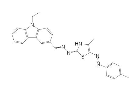 2-(2-((9-Ethyl-9H-carbazol-3-yl)methylene)hydrazinyl)-4-methyl-5-(p-tolyldiazenyl)thiazole