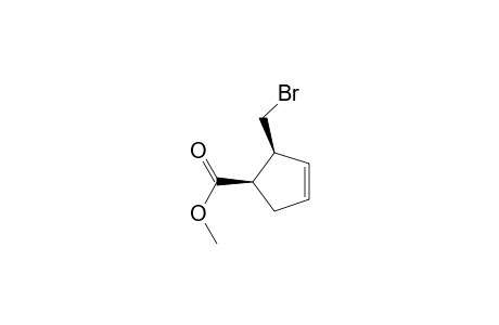 3-Cyclopentene-1-carboxylic acid, 2-(bromomethyl)-, methyl ester, cis-(.+-.)-