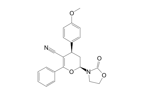 (2RS,4SR)-3,4-Dihydro-4-(p-methoxyphenyl)-6-phenyl-2-(2'-oxo-3'-oxazolidinyl)-2H-pyran-5-carbonitrile