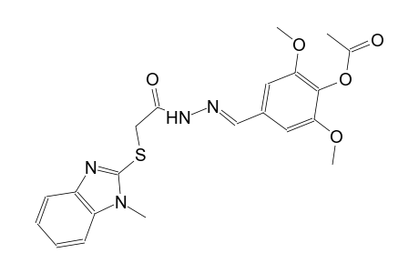 acetic acid, [(1-methyl-1H-benzimidazol-2-yl)thio]-, 2-[(E)-[4-(acetyloxy)-3,5-dimethoxyphenyl]methylidene]hydrazide