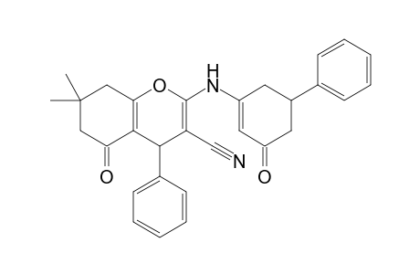 2-N-(5-phenyl-3-oxo-1-cyclohexenyl)-amino-3-cyano-4-pheny-7,7-dimethyl-5-oxo-5,6,7,8-tetrahydro-4H-benzopyran