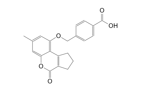 4-{[(7-methyl-4-oxo-1,2,3,4-tetrahydrocyclopenta[c]chromen-9-yl)oxy]methyl}benzoic acid