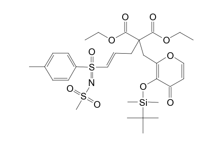 Diethyl 2-[3-(p-tolyl-N-(methylsulfonyl)sulfoximino)-2-[3-(tert-butyldimethylsiloxy)-4-oxo-4H-pyran-2-yl]methyl]-2-propenylmalonate