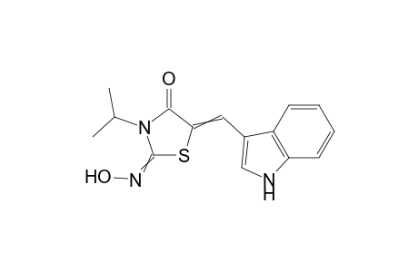 2-(hydroxyimino)-3-isopropyl-5-(1H-indol-3-yl)methylene-1,3-thiazolidine-4-one