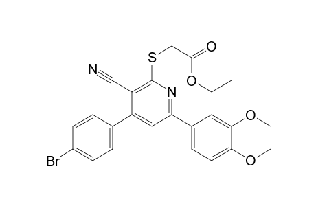 ethyl 2-[[4-(4-bromophenyl)-3-cyano-6-(3,4-dimethoxyphenyl)-2-pyridyl]sulfanyl]acetate