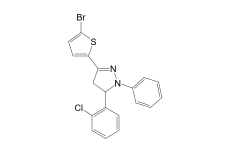 1-PHENYL-3-(5-BROMOTHIOPHEN-2-YL)-5-(2-CHLOROPHENYL)-2-PYRAZOLINE