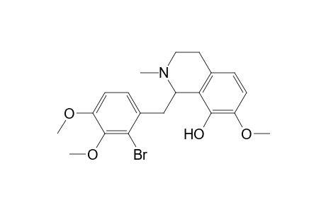 1-(2-bromo-3,4-dimethoxy-benzyl)-7-methoxy-2-methyl-3,4-dihydro-1H-isoquinolin-8-ol