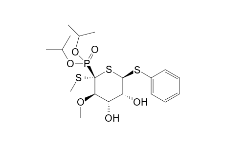 Diisopropyl (2' S / 2' R)-2-[2'-(methylsulfanyl)-6'-(phenylsulfanyl)-4',5'-dihydroxy-3'-methoxy-tetrahydro-thiapyranyl]-phosphonate