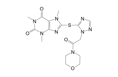 1,3,7-trimethyl-8-[[2-(2-morpholin-4-yl-2-oxidanylidene-ethyl)-1,2,4-triazol-3-yl]sulfanyl]purine-2,6-dione