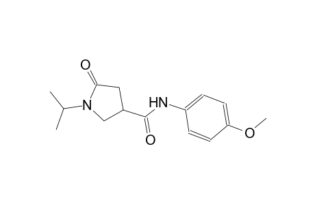 1-isopropyl-N-(4-methoxyphenyl)-5-oxo-3-pyrrolidinecarboxamide