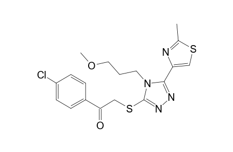 4'-chloro-2-{[4-(3-methoxypropyl)-5-(2-methyl-4-thiazolyl)-4H-1,2,4-triazole-3-yl]thio}acetophenone