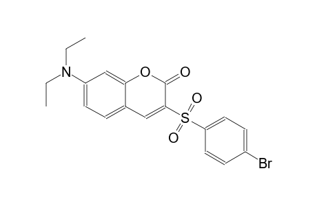 2H-1-benzopyran-2-one, 3-[(4-bromophenyl)sulfonyl]-7-(diethylamino)-