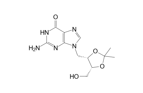 9-[(2'S,3'R)-4'-Hydroxy-2',3'-isopropylidenedioxybutyl]guanine