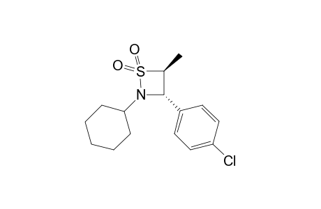 trans-2-Cyclohexyl-3-(4-chlorophenyl)-4-methyl-1,2-thiazetizine 1,1-dioxide