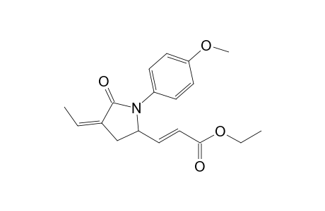 3-[2'-(Ethoxycarbonyl)ethenyl]-5-ethylidene-N-(4'-methoxyphenyl)-2-azacyclopentan-1-one