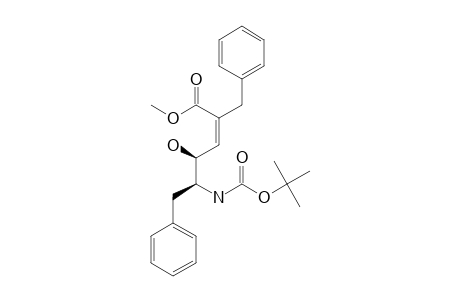METHYL-(4R,5S)-2-BENZYL-5-[(TERT.-BUTOXYCARBONYL)-AMINO]-4-HYDROXY-6-PHENYL-(E)-2-HEXENOATE