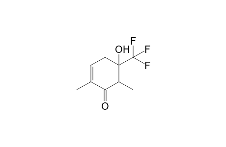 2,6-Dimethyl-5-oxidanyl-5-(trifluoromethyl)cyclohex-2-en-1-one