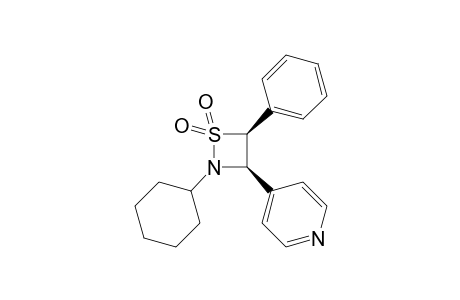 (3R,4S)-2-cyclohexyl-4-phenyl-3-(4-pyridyl)thiazetidine 1,1-dioxide