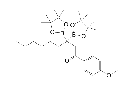 1-(4-methoxyphenyl)-3,3-bis(4,4,5,5-tetramethyl-1,3,2-dioxaborolan-2-yl)nonan-1-one