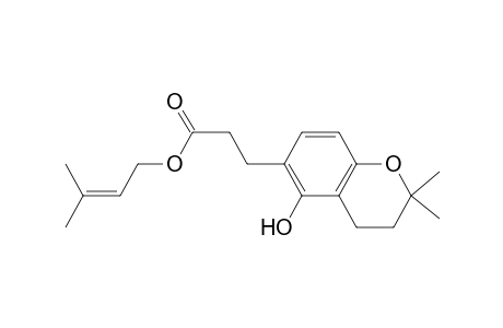 3-(5-hydroxy-2,2-dimethyl-3,4-dihydro-2H-1-benzopyran-6-yl)propanoic acid 3-methylbut-2-enyl ester