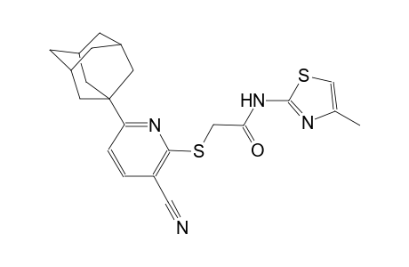 2-{[6-(1-adamantyl)-3-cyano-2-pyridinyl]sulfanyl}-N-(4-methyl-1,3-thiazol-2-yl)acetamide