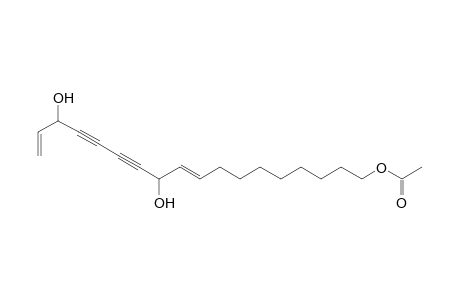 9,17-Octadecadiene-12,14-diyne-1,11,16-triol, 1-acetate