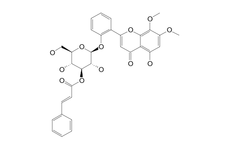 SKULLCAPFLAVONE-I-2'-O-BETA-D-(3''-E-CINNAMOYL)-GLUCOPYRANOSIDE