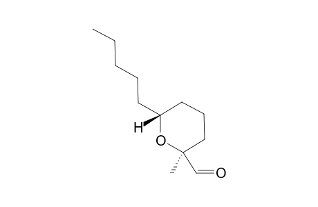 (2S*,6R*)-2-METHYL-6-PENTYL-TETRAHYDROPYRAN-2-CARBOXALDEHYDE