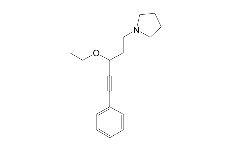 3-ETHOXY-5-(PYRROLIDIN-1-YL)-1-PHENYL-PENTYNE