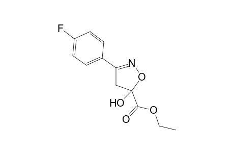 Ethyl 4,5-dihydro-5-hydroxy-3-(4-fluorophenyl)isoxazole-5-carboxylate