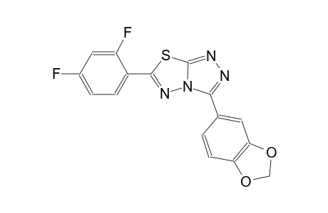 [1,2,4]triazolo[3,4-b][1,3,4]thiadiazole, 3-(1,3-benzodioxol-5-yl)-6-(2,4-difluorophenyl)-