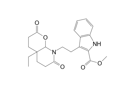 1H-Indole-2-carboxylic acid, 3-[2-(4a-ethylhexahydro-2,7-dioxo-2H-pyrano[2,3-b]pyridin-8(5H)-yl)et hyl]-, methyl ester