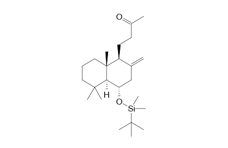 (+)-4-((1S,4S,4aS,8aR)-4-((tert-Butyl(dimethyl)silyl)oxy)-5,5,8a-trimethyl-2-methylenedecahydro-1-naphthalenyl)-2-butanone