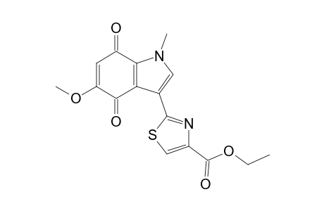 2-(4,7-diketo-5-methoxy-1-methyl-indol-3-yl)thiazole-4-carboxylic acid ethyl ester