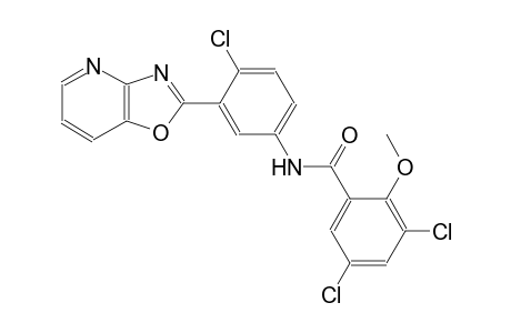 3,5-dichloro-N-(4-chloro-3-[1,3]oxazolo[4,5-b]pyridin-2-ylphenyl)-2-methoxybenzamide
