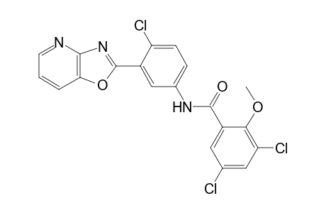 3,5-dichloro-N-(4-chloro-3-[1,3]oxazolo[4,5-b]pyridin-2-ylphenyl)-2-methoxybenzamide