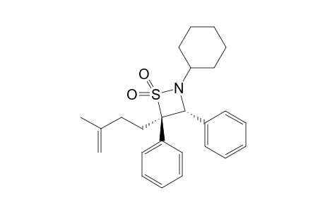 trans-2-Cyclohexyl-4-(3-methyl-3-butenyl)-3,4-diphenyl-1,2-thiazetidine 1,1-dioxide